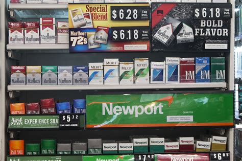Brands of cigarettes held in current inventory may be sold at the new presumptive minimum prices for those brands. . Cigarette prices by brand in pennsylvania